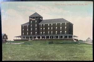 Vintage Postcard 1907-1915 Iduna Hotel , Long Beach, York, Maine