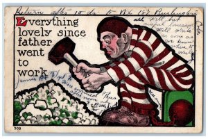 1907 Chain Gang Prison Write Away Hammer Rock Burlington Colorado CO Postcard