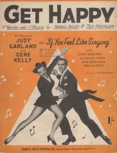 Get Happy Judy Garland Gene Kelly V Rare Sheet Music