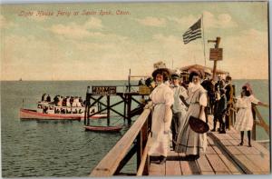 Light House Ferry at Savin Rock CT Ferry to East Shore Vintage Postcard O02