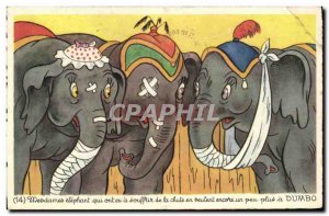 Old Postcard Fantasy Illustrator Walt Disney Elephant