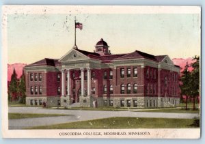 Moorhead Minnesota MN Postcard Concordia College Exterior Building c1907 Vintage