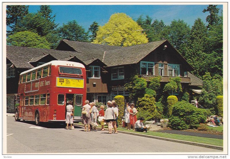 Double-Decker Bus Making A Stop At The Popular Malkin Bowl Tea Room, Stanley ...