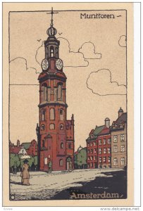 AMSTERDAM, Noord-Holland, Netherlands, PU-1925; Munttoren