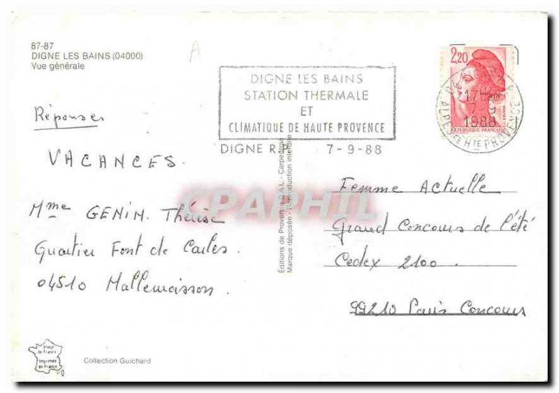 Modern Postcard Digne les Bains General View