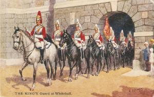 The King's Guard at Whitehall Nice J.Salmon PC # 4140. Artist signed