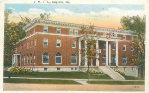 Augusta  Maine YMCA 1929 White Border Postcard Used