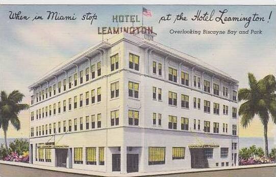 Florida Miami Hotel Leamington Overlooking Biscayne Bay And Park