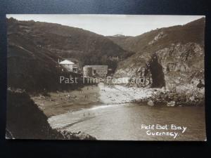 Guernsey PETIT BOT BAY c1932 Old RP Postcard by Norman Grut of Guernsey