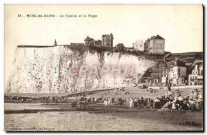 Old Postcard Mers les Bains Cliff and Beach