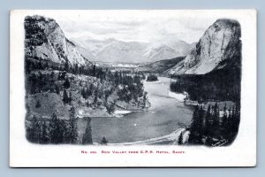 Bow Valley From CPR Hotel Banff Alberta Canada UNP Unused DB Postcard H16