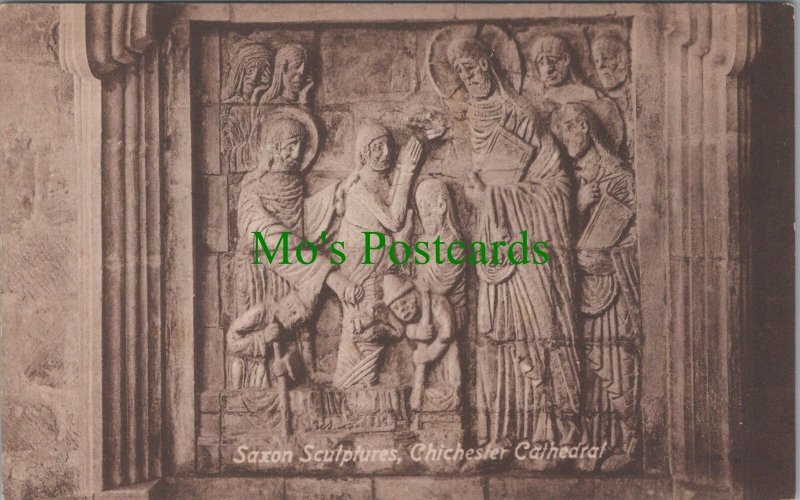 Sussex Postcard - Chichester Cathedral, Saxon Sculptures   DC1506