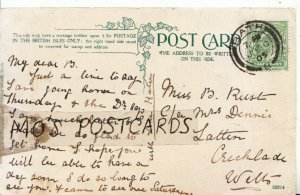 Genealogy Postcard - Rust - Latton - Cricklade - Wiltshire - Ref 9478A