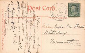 Waterfront Yacht Club Slip, Burlington, Vermont, Early Postcard, Used in 1909