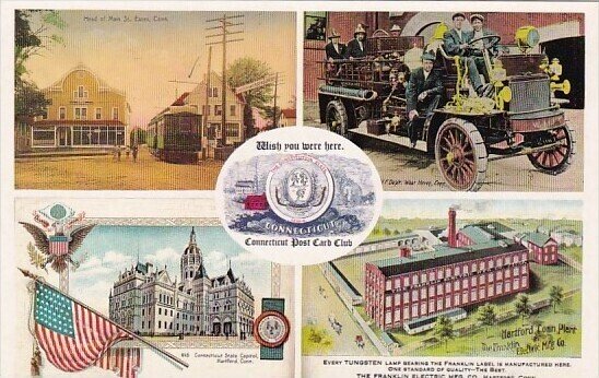 Connecticut Hamden Official Postcard Of The Connecticut Postcard Club