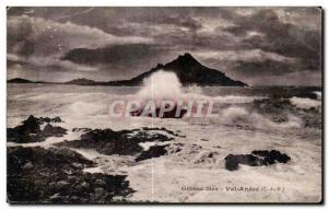 Old Postcard Big Sea Val Andre