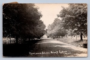 J97/ Lapeer Michigan RPPC Postcard c1910 Road Scene to Orion 410