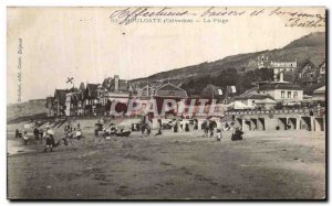 Old Postcard Houlgate (Calvados) The Beach