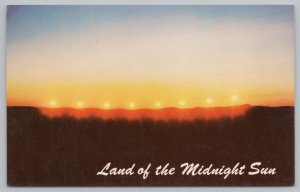 State~Land Of The Midnight Sun~Beautiful Orange Scenery~Alaska~Vintage Postcard