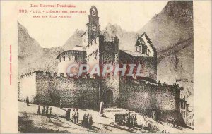 Old Postcard The High Pyrenees Luz Church Templar