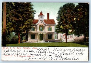 1907 Abington Massachusetts MA Vintage Postcard YMCA North Building Field Posted