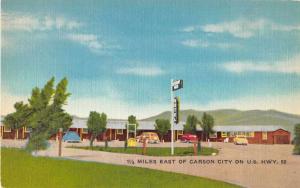 Carson City Nevada Desert Air Motel Linen Antique Postcard J49955