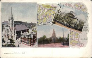 Halifax Nova Scotia NS Historic Churches c1910 Vintage Postcard