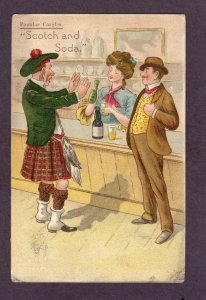 Antique Humor postcard -Scotch and Soda 1908