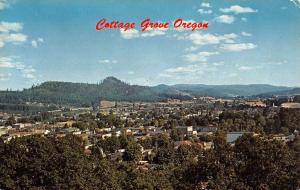 Cottage Grove Oregon Birdseye View Of City Vintage Postcard K55234