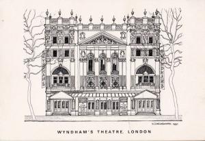 Jean Brodie at Wyndhams Theatre London 1990 Artist Drawing Rare Postcard