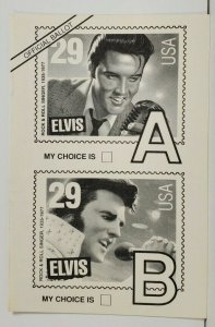 Elvis Presley US Postal Service Official Ballot c1993 Postcard P2