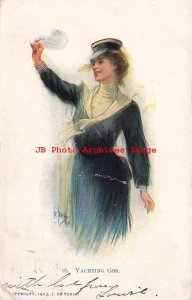 John De Yonch, National Art No 16, Yachting Girl Waving, 1907 PM