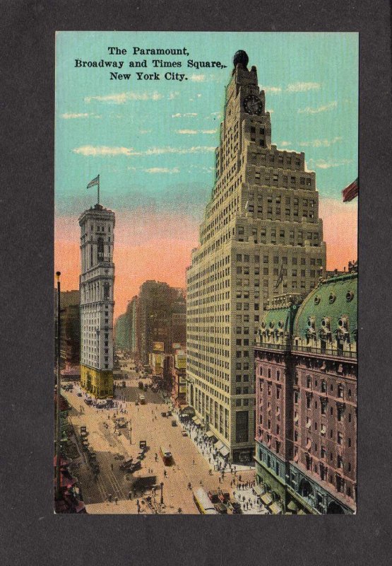 NY Paramount Bldg Near Times Square New York City Postcard NYC