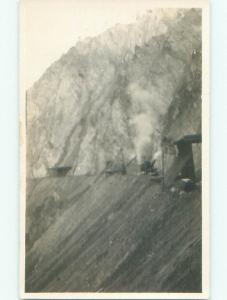 Pre-1918 rppc MACHINE Rockies - Banff & Jasper & Canmore & Lake Louise AB W1102