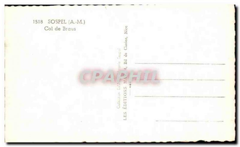 Postcard Old Sospel Col de Braus