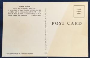 Postcard Unused Eutaw House Potters Mills PA LB