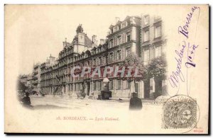 Bordeaux - Lycee National - Old Postcard