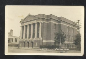 RPPC BEATRICE NEBRASKA CHRISTIAN CHURCH VINTAGE REAL PHOTO POSTCARD