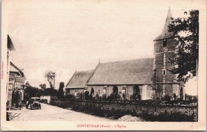 France Conteville Eure L'Eglise Vintage Postcard 09.11