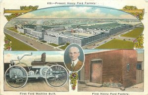 1930 Michigan Detroit Henry Ford auto Factory multi View #618 Postcard 22-11336