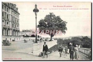 Old Postcard The Bassrs PyreneesPau Descent from Gare ert Boulevard des Pyren...