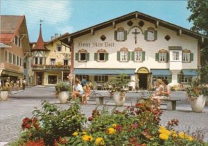 Germany Oberammergau Am Dorfplatz mit Hotel Alte Post