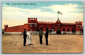 1917  Fort Tijuana  Mexico  Soldiers    Postcard