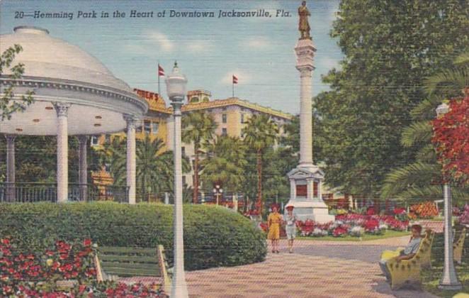 Florida Jacksonville Hemming Park Downtown Curteich