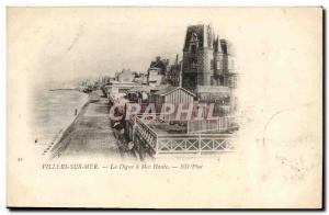 Old Postcard Villers Sur Mer La Digue High Sea