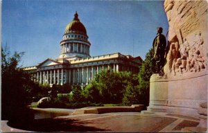 Utah Salt Lake City State Capitol and Mormon Battle Monument