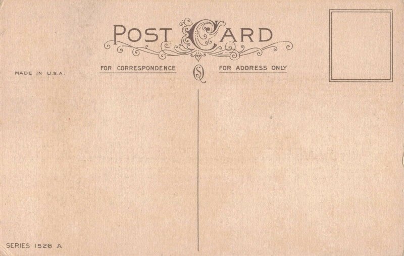 c.1912 Winter Country Church Scene Holly Berries Christmas Poem Postcard 2T6-460