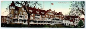 c1910s Fold Out Panoramic Hotel Bon-Air August Georgia GA Unposted Flag Postcard