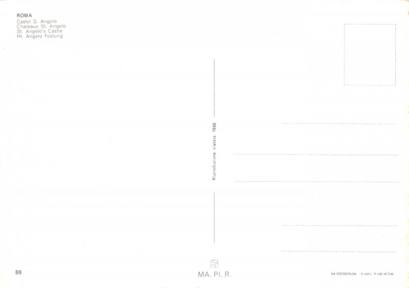 Postcard Modern ROMA
Castel S. Angelo