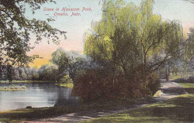 Scene in Hanscom Park - Omaha NE, Nebraska - pm 1911